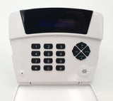 4G GSM autodialer with the keyboard showing