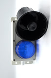 Front view of two tone siren and strobe.