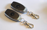 Two remote control keyfobs