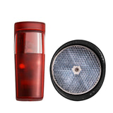 Infrared gate safety beam with reflector and sunshade