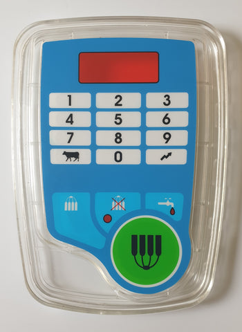 Milk meter lid and keypad front