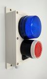 Wireless panic alarm control box with blue strobe and siren