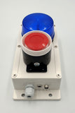 Wireless panic alarm control box with blue strobe and control box