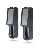 A pair of solar powered infrared detectors 