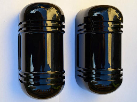 A pair of wired dual beam infrared detectors that work over 100m